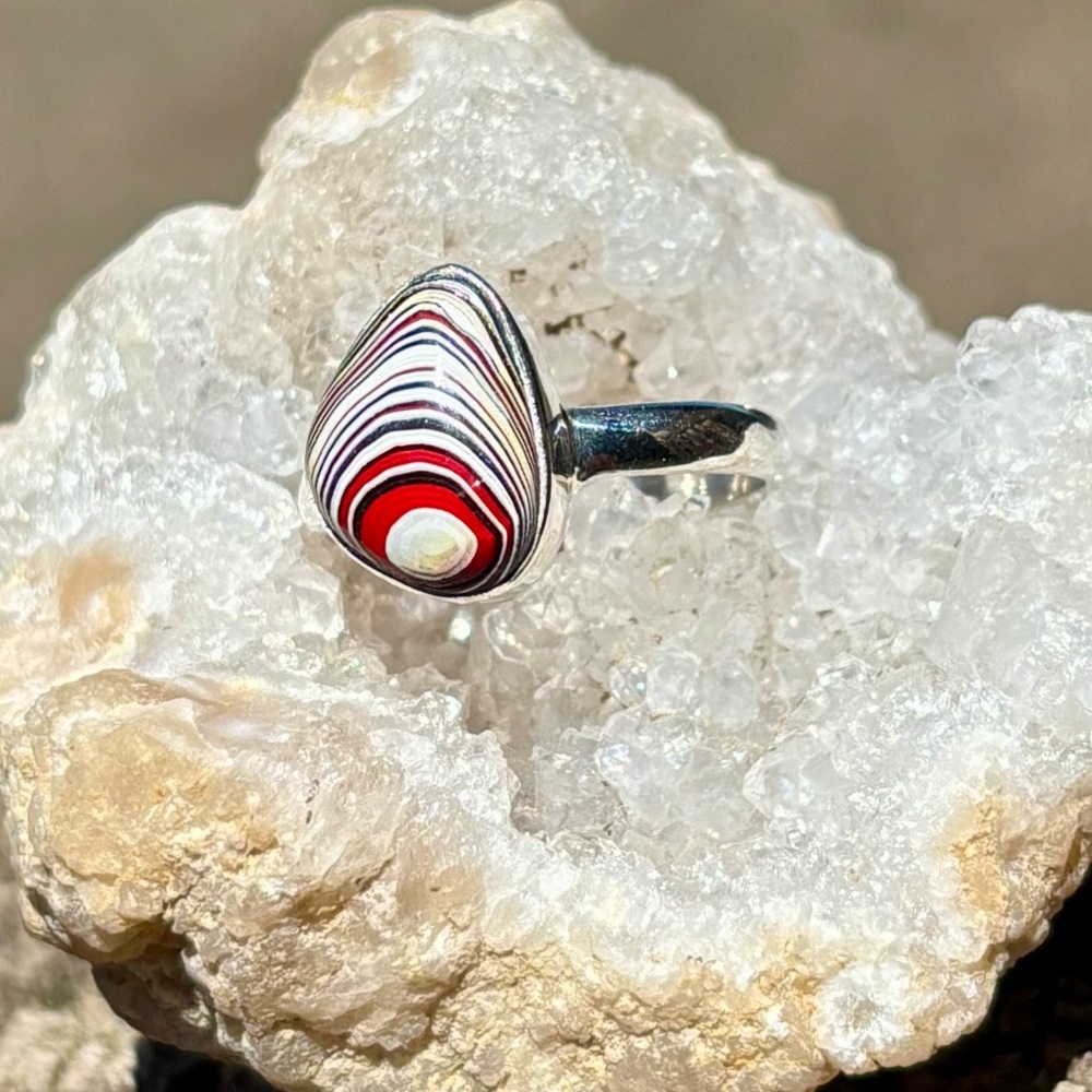 Detroit Fordite Agate Ring - Picture 12 of 13